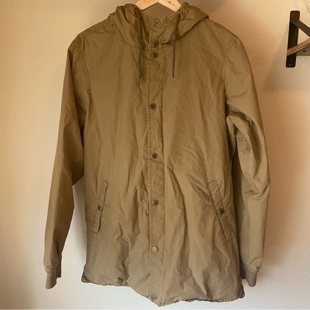 Pull&Bear Windbreaker Hooded Khaki Jacket Men’s M 38